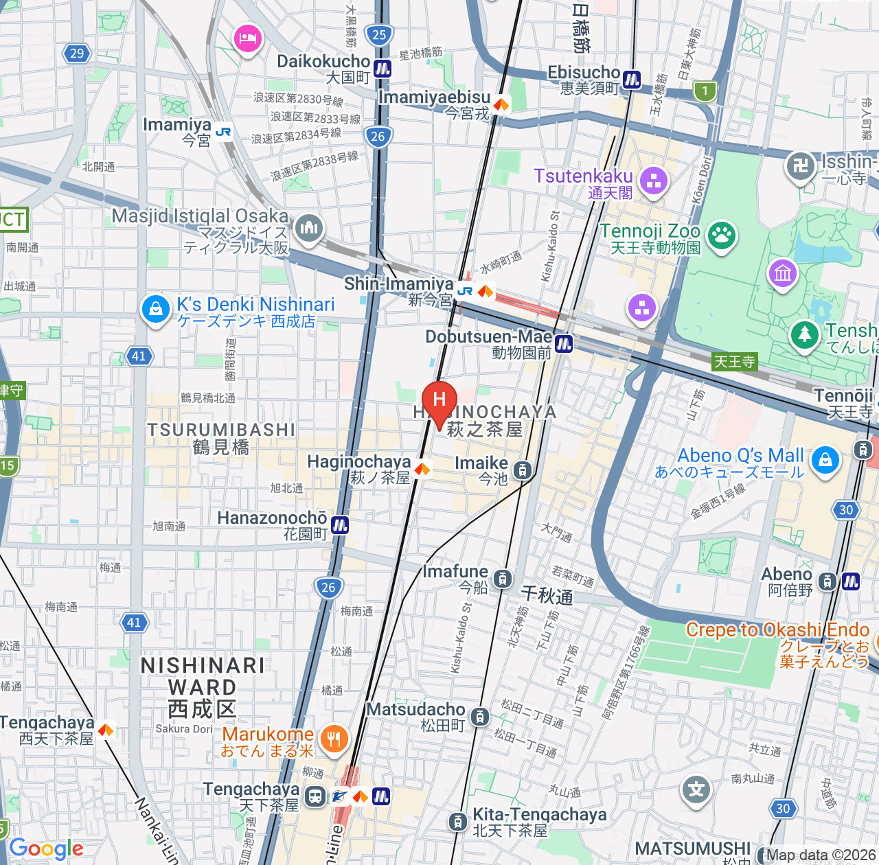 大阪 Bakuro Doyanen 酒店评价合集 - 大阪地理位置优越的酒店推荐 map