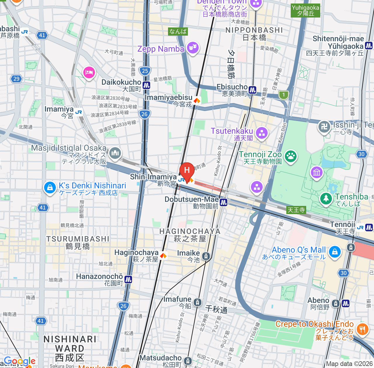 신이마미야 호텔 후기 모음 - 오사카 위치 좋은 호텔 추천 map