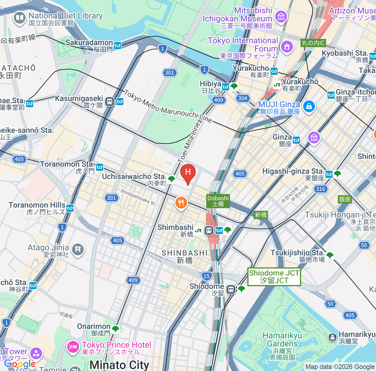 รีวิวรวมความคิดเห็น เดอะ บลอสซัม ฮิบิ야 (The Blossom Hibiya) - แนะนำโรงแรมทำเลดีในโตเกียว map