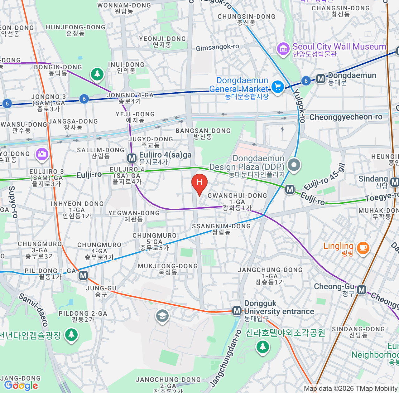 바이톤 서울 동대문 후기 모음 - 청계천 관광과 남산타워 조망을 즐긴 투숙 기록 map