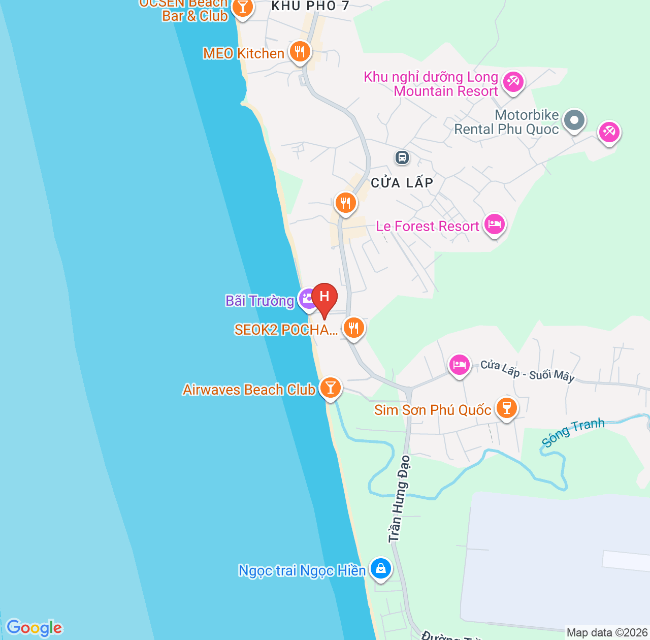รวมรีวิว ดุสิต ปริ้นเซส มูนไรส์ บีช รีสอร์ท (Dusit Princess Moonrise Beach Resort) - สระว่ายน้ำหาดลองบีช ฟูก๊วก และคะแนนการบริการ map