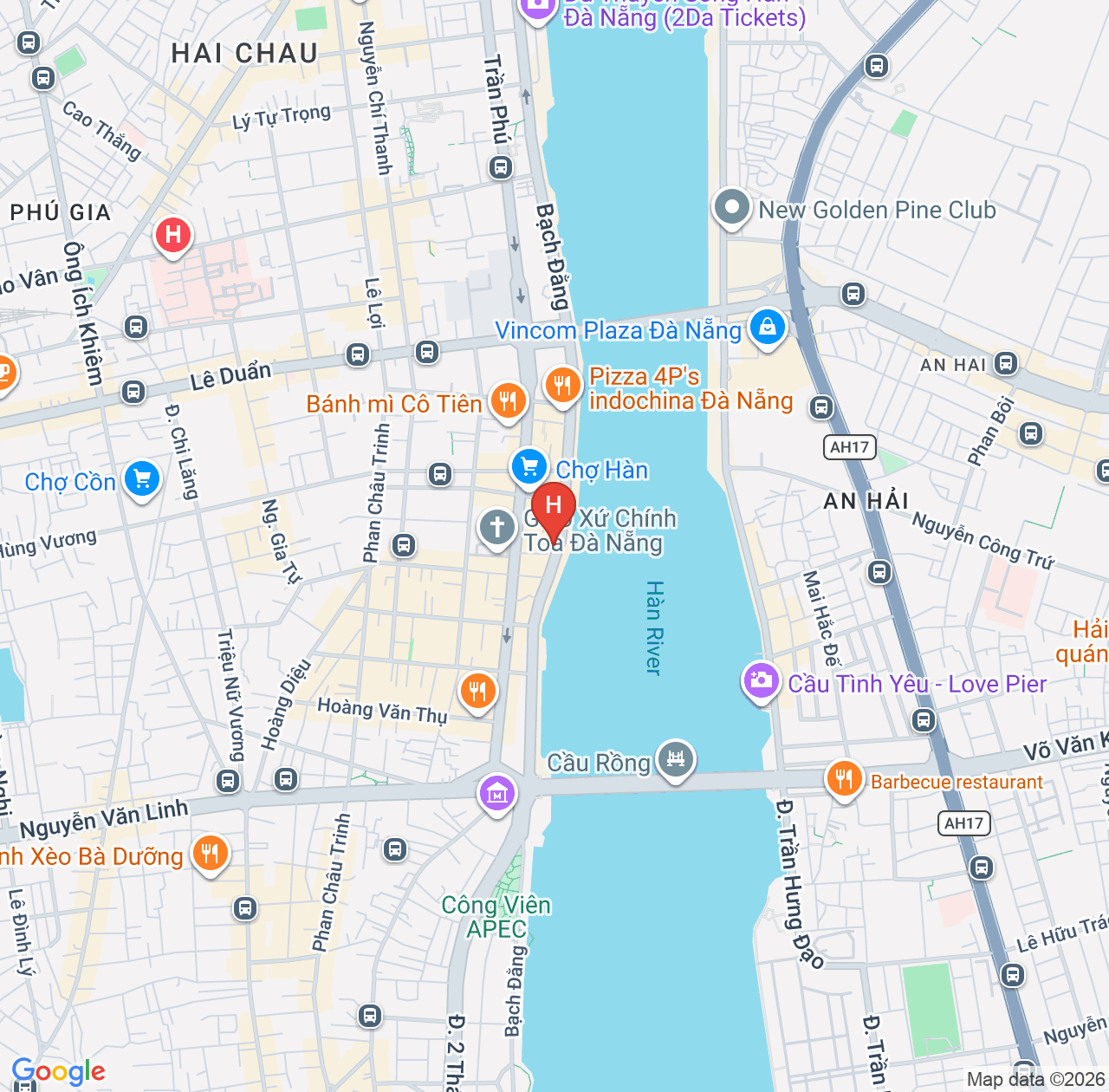 Happy Day Riverside Hotel & Spa Danang Review Summary - Han Market Accessibility and Transit (0.5-Night) Stay Info map