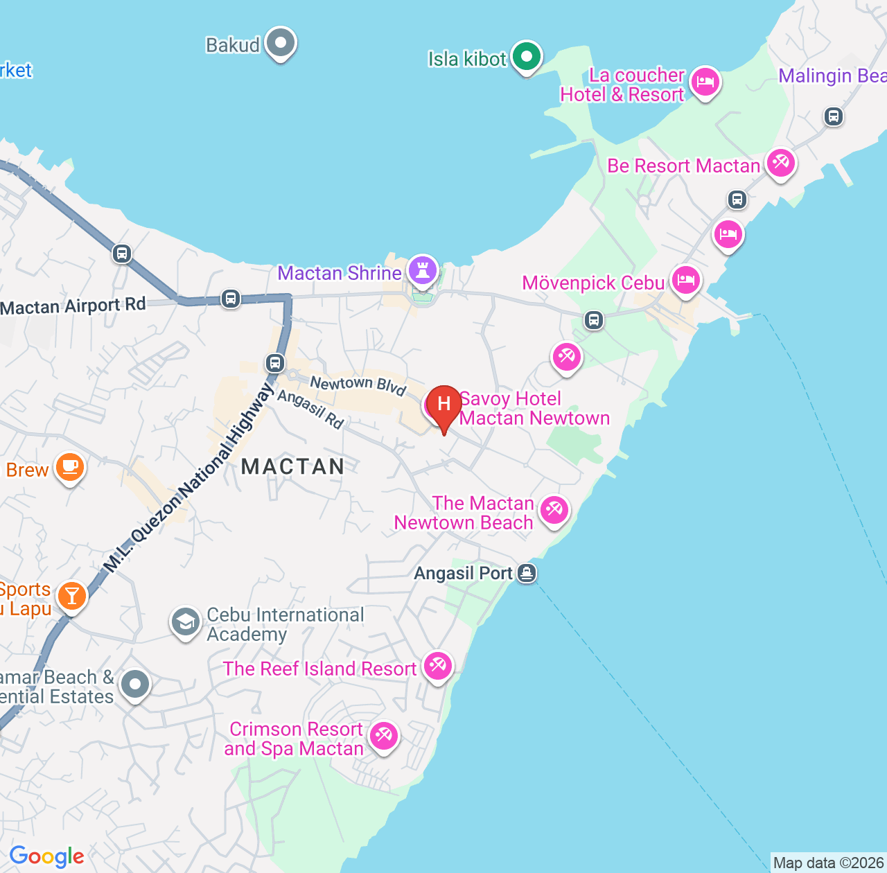 メルキュール マクタン セブの口コミまとめ - セブの立地が良いおすすめホテル map