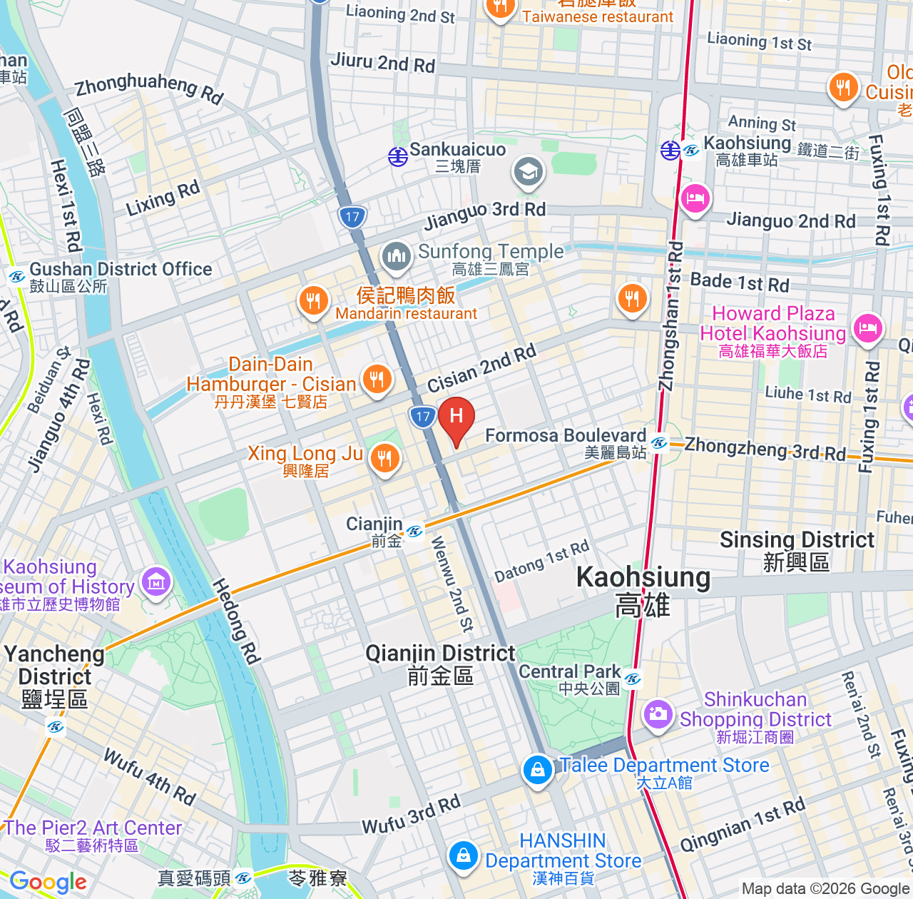 树屋旅店评价汇总 - 高雄位置优越的酒店推荐 map