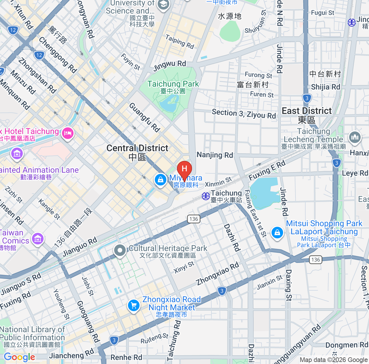 Chance Hotel Reviews Summary - Recommended Well-Located Hotel in Taichung map