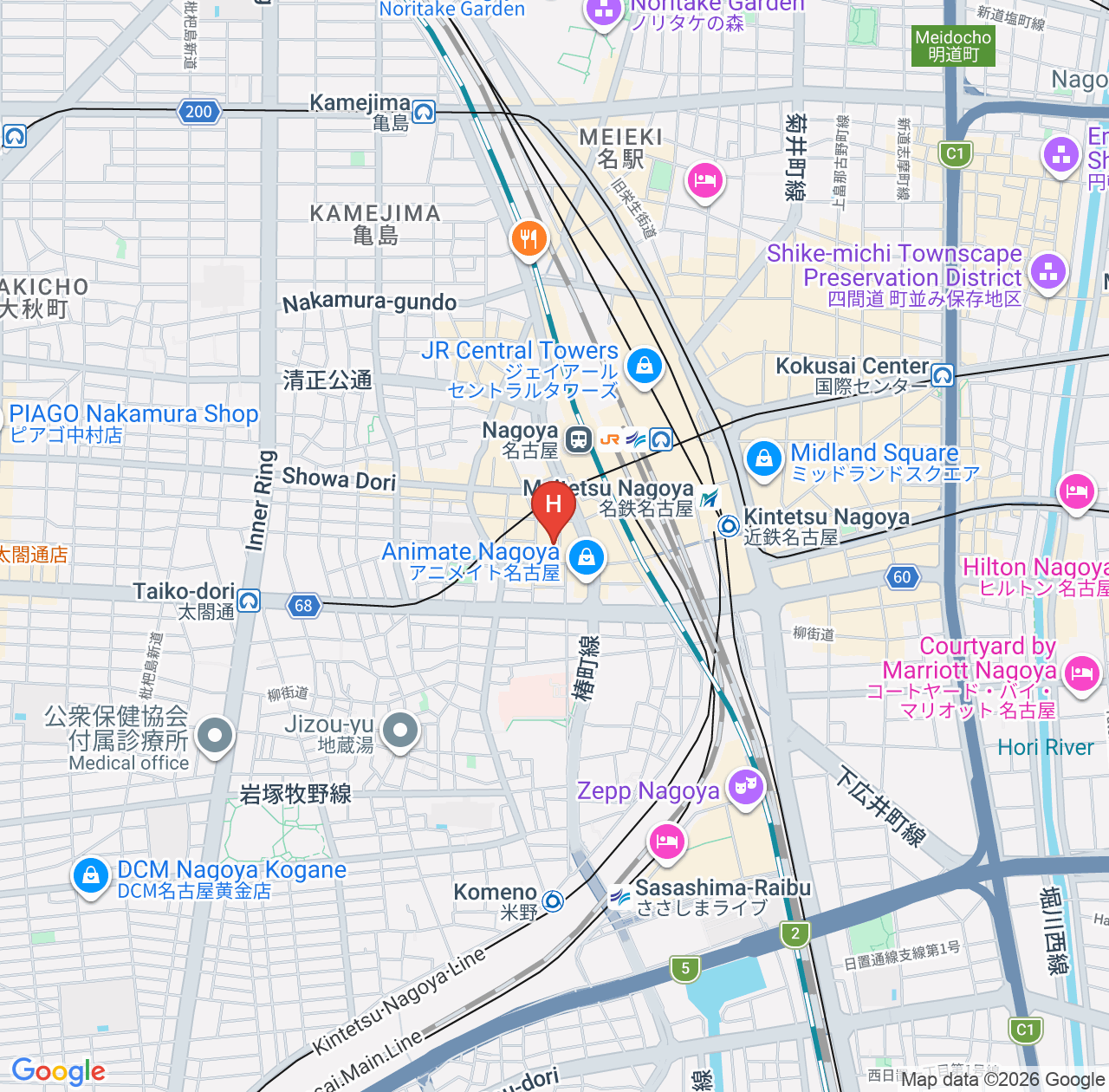 Review Roundup - Recommended Nagoya Hotel with a Great Location map