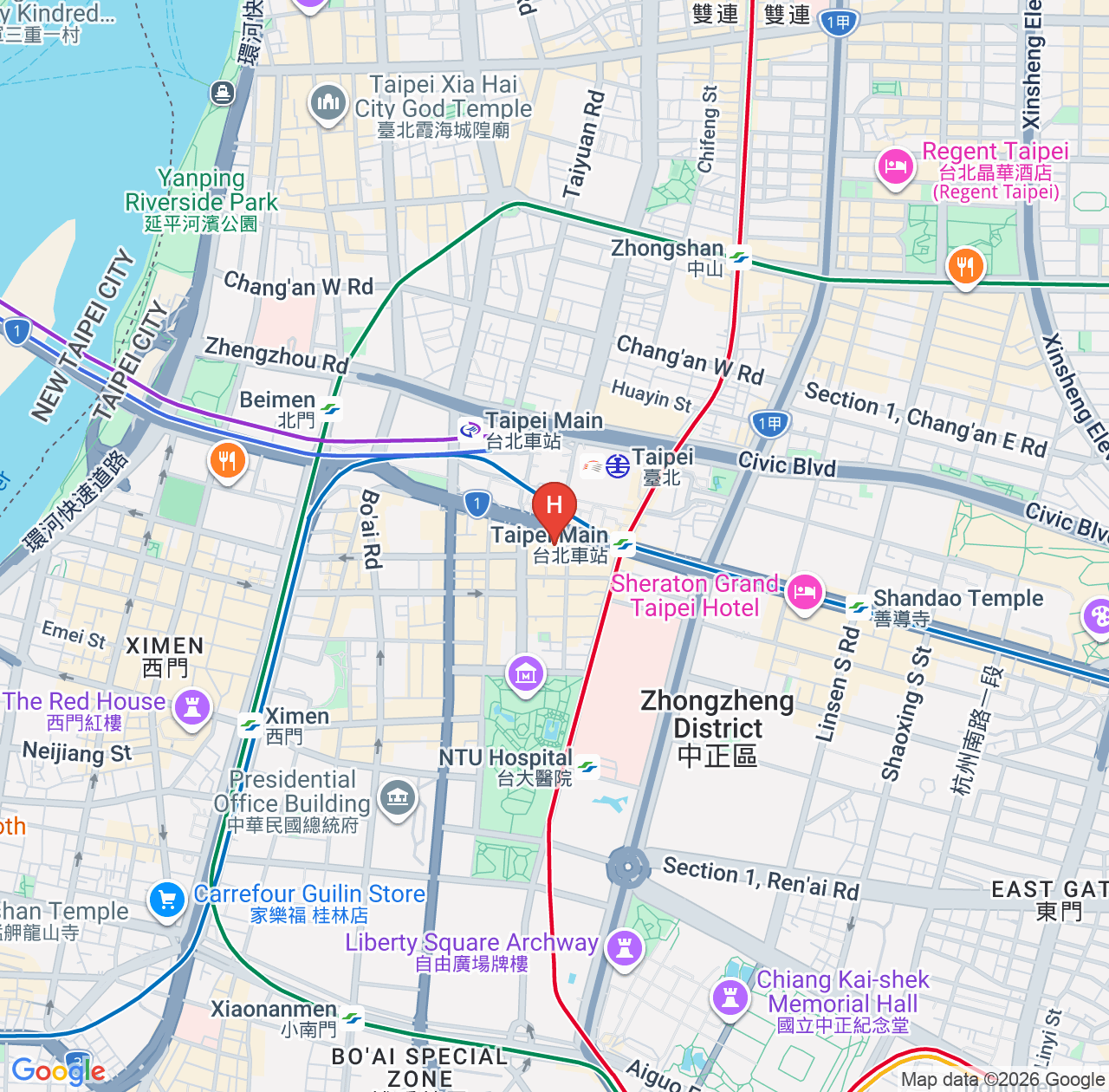 台北车站美沃德酒店评价汇总 - 适合无车族步行客的台北车站正对面深夜抵达精选住宿 map