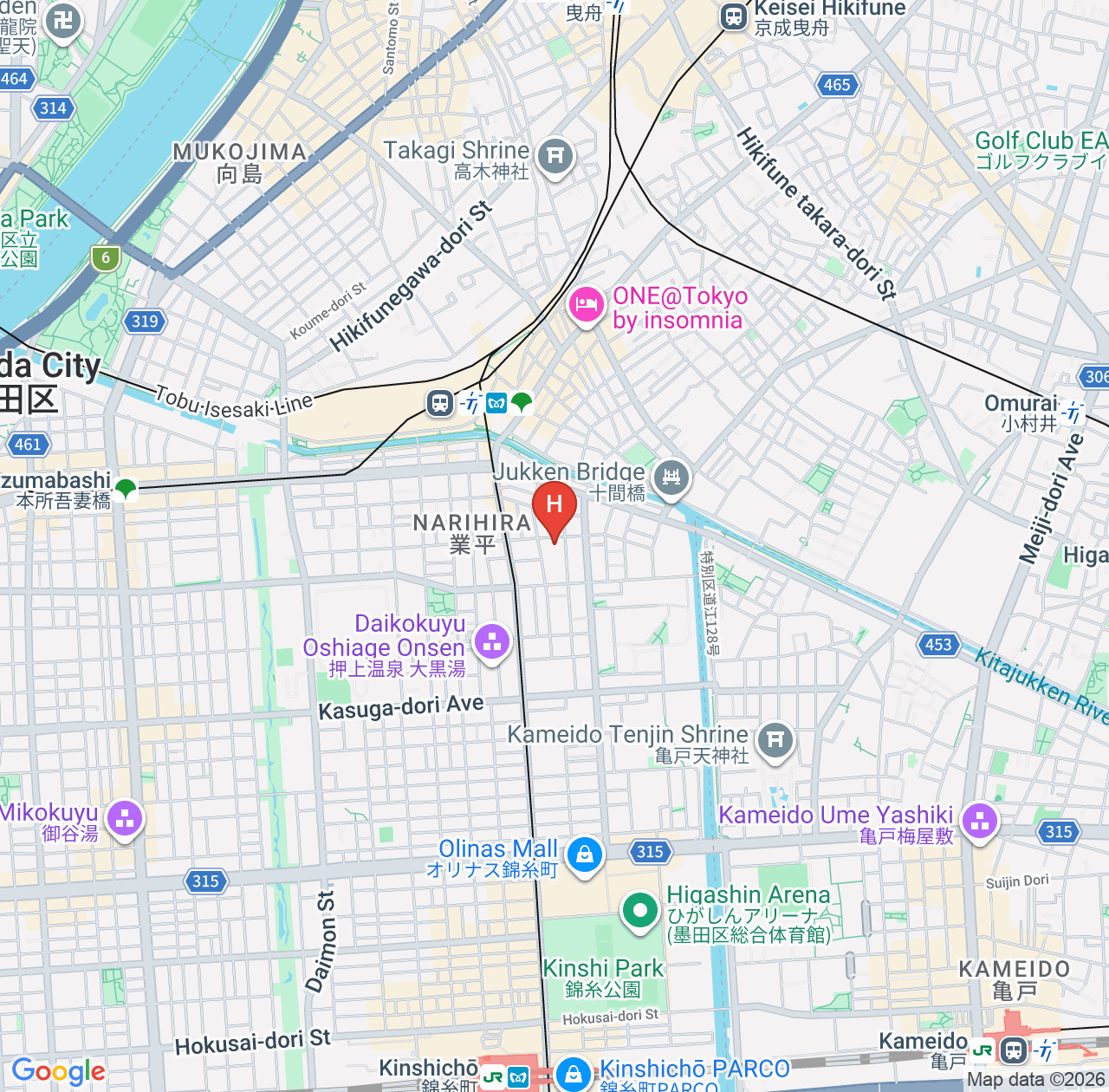 오시카 오시아게 도쿄 바이 알 호텔 후기 모음 - 스카이트리 근처 1인 여행 숙소 추천 map