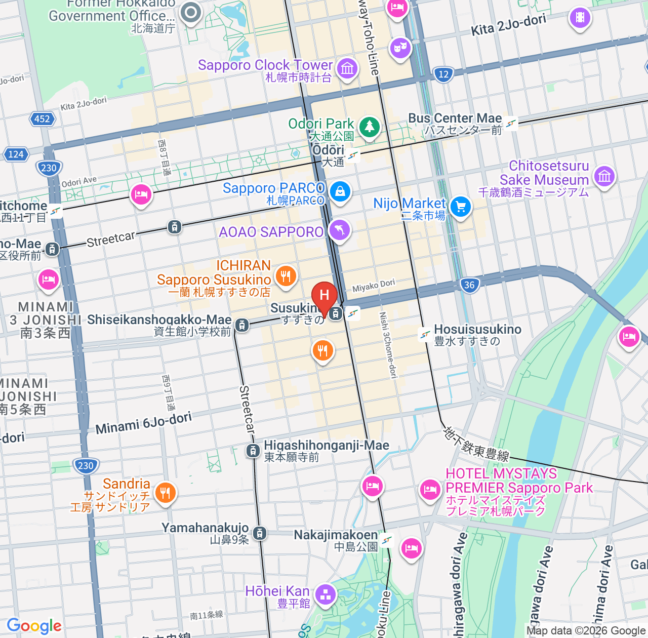 扎幌STREAM酒店评价精选 - 尽享薄野夜景的新建住宿设施与服务探访 map