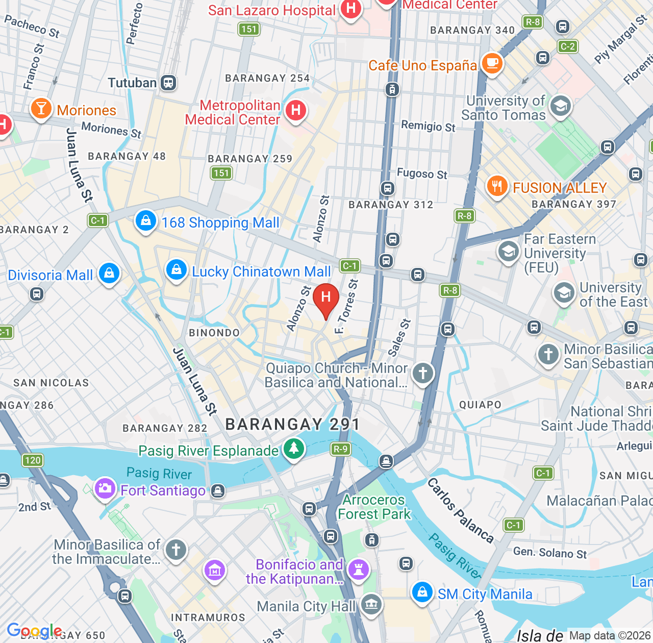 รวมรีวิว Swiss-Belhotel Blulane - แนะนำโรงแรมทำเลดีในมะนิลา map
